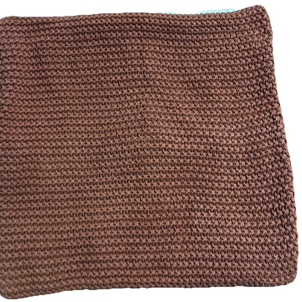 Quince Fisherman's Knit Throw Pillow Cover Terracotta Lined Metal Zipper NWT